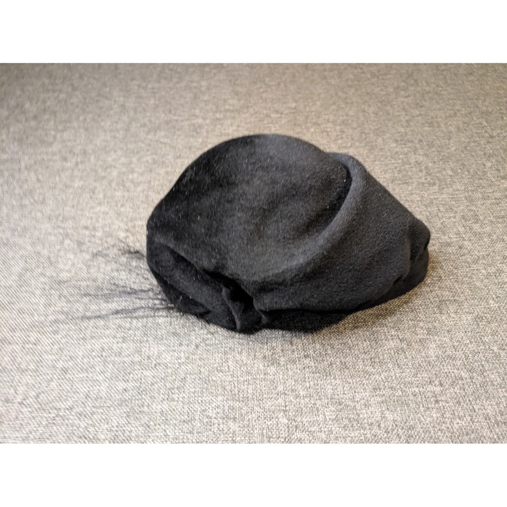 Vintage 1960s An Original Cathay of California Women's Stylish Black Hat France